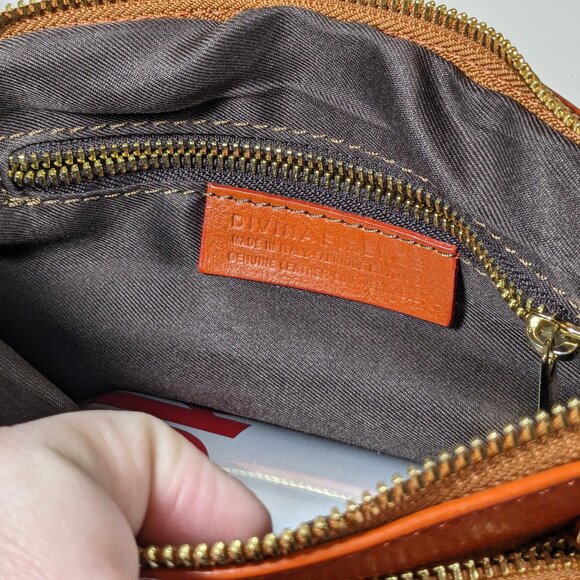 Divina Firenze Genuine Leather Crossbody Bag Made In Italy - Picture 14 of 14
